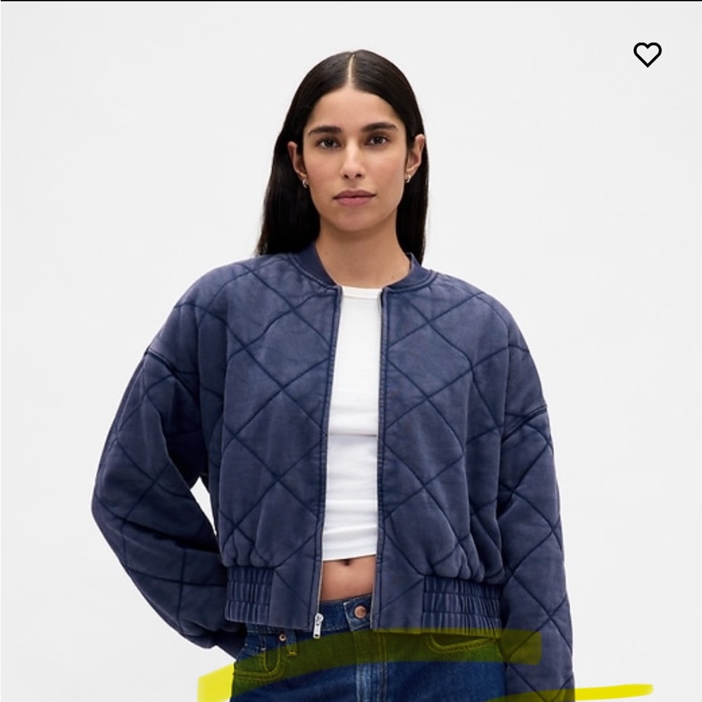 GAP Navy Quilted Puffer Jacket - Picture 3 of 5